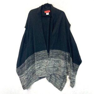 Vintage Chacok Oversized Poncho Sweater Wrap Womens Medium Open Wool France Boho